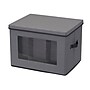 Household Essentials 57 Quart Dinnerware Storage Container, Fabric, Gray (52541-1)~#|#~7B9003E1-8F4E-4962-AC2906C0C15788EA_sc7