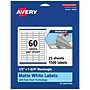 Avery TrueBlock Laser/Inkjet Rectangle Multipurpose Labels, 0.5" x 1.75", White, 1500/Pack (94204)~#|#~7B916D85-CA02-41A5-9BFFA4A5A269B68B_sc7