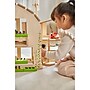 PlanToys Wooden Dollhouse with Furniture, 21.9" x 17.9" x 22.3", Green (PTS7156)~#|#~7B96E3D7-AF9C-4C32-A5DE2EC530734A5A_sc7
