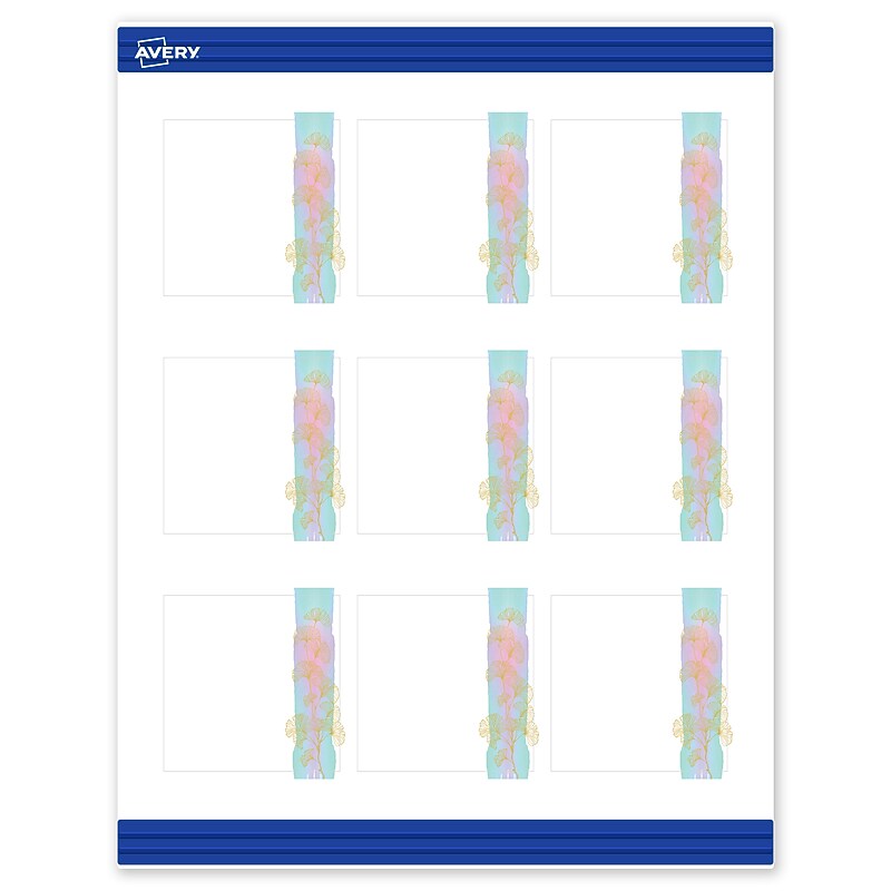 Avery Floral Design Matte Blank Card, White, 90/Pack (S00-EVM) image 1