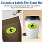 Avery Printable Oval Multipurpose Labels, 1" x 2", Bright Green, 240/Pack (94053)~#|#~7B9972A2-591C-408F-B800DC4936967BD7_sc7