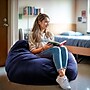 Flash Furniture Cotton Twill Oversized Solid Bean Bag Chair, Navy Blue~#|#~7B9D0802-53C0-4F98-BBBAA89221DABCAD_sc7