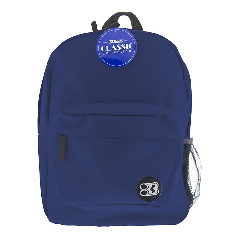 Bazic Classic Laptop Backpack, Medium, Navy Blue (BAZ1060) image 1