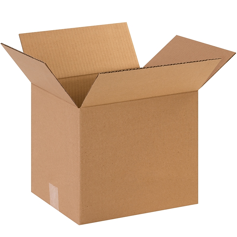 12" x 10" x 10" Shipping Boxes, 25/Pack (121010) image 1