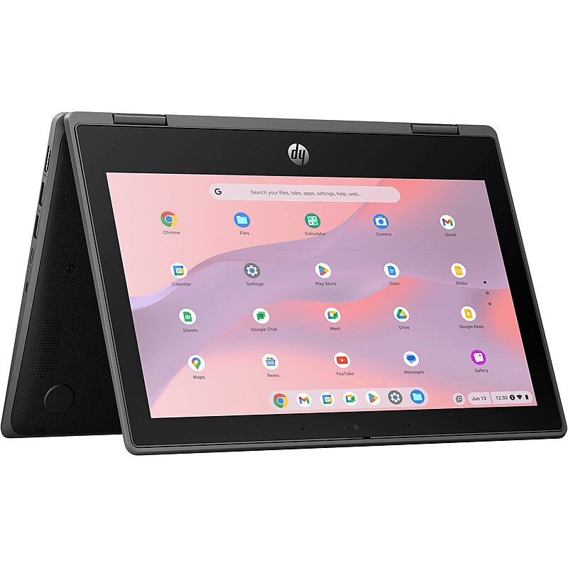 HP Fortis Flip G1i 11" HD Touchscreen Chromebook, Intel N150, 16GB RAM, 128GB eMMC, ChromeOS, Jet Black (B69PQUT#ABA) image 1