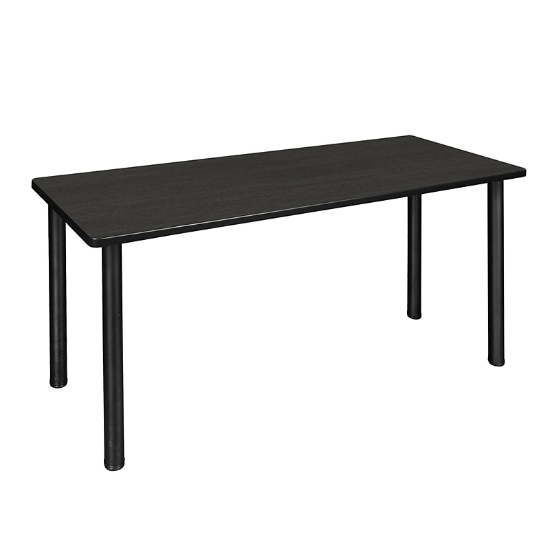 Regency Kee 60"W x 24"D Training Room Table, Laminate, Ash Grey/Black (MT6024AGBPBK) image 1