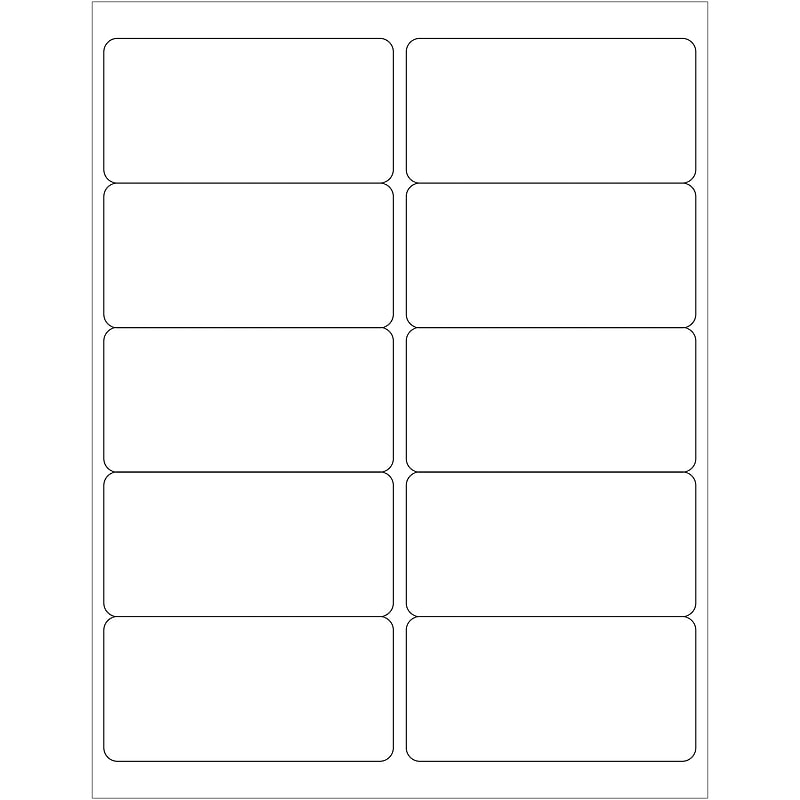 Tape Logic Rectangle Laser Labels, 4" x 2", Glossy White, 1000/Case (LL202) image 1