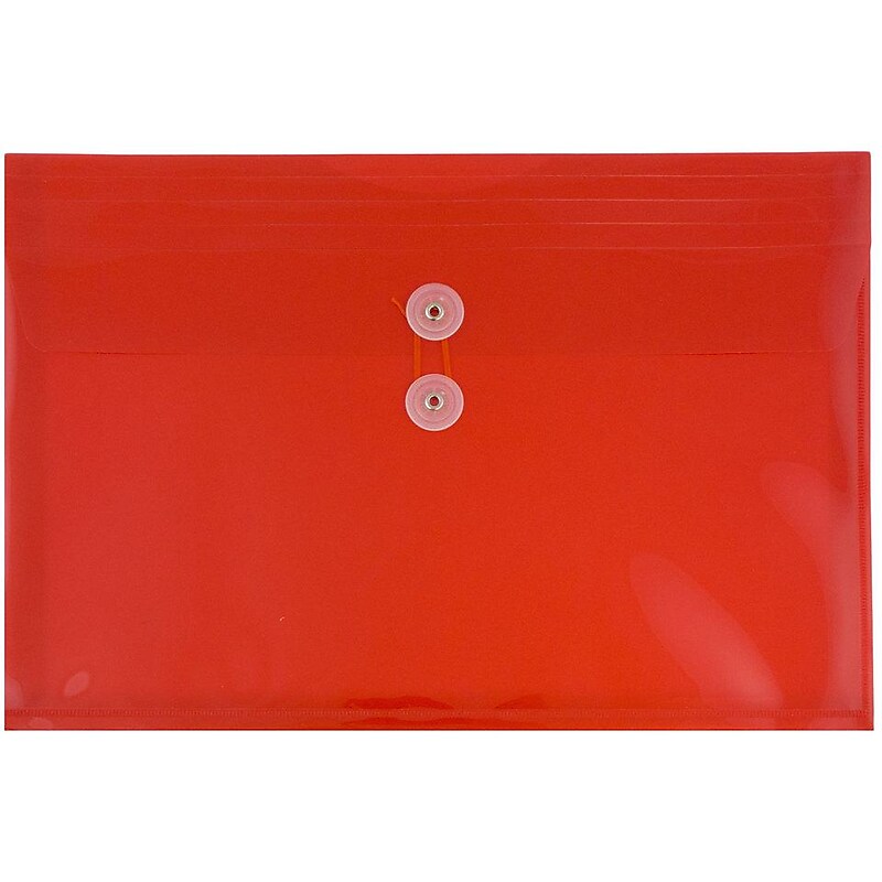 JAM Paper Premium Plastic Document File, Letter, Red, 3/Pack (218B1REX3) image 1