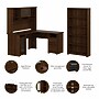 Bush Furniture Cabot 60"W L Shaped Computer Desk with Hutch and 5 Shelf Bookcase, Modern Walnut (CAB011MW)~#|#~7BAE55FD-1007-4258-A8BB834C88F2B8E1_sc7