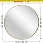 Infinity Instruments Adara Gold Metal Wall Mirror, 24" (20227GD-24)~#|#~7BB026A2-29D6-4906-8DE5C354EEC9A35D_sc7