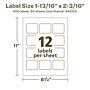 Avery EcoFriendly Rectangle Multipurpose Labels, 1-13/16" x 2-3/16", White, 600/Box (94233)~#|#~7BB04822-B1A5-41AD-BBDAA7CCEF20C2CF_sc7