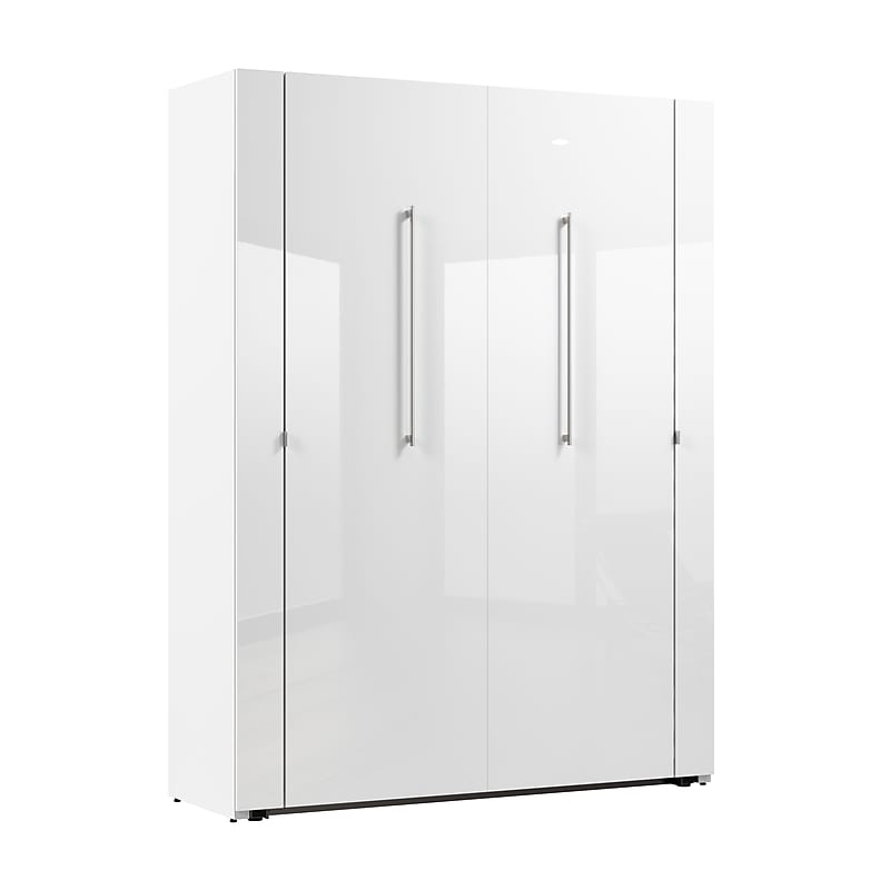 Bestar Avalon 61W Full Murphy Bed - High-Gloss White image 1