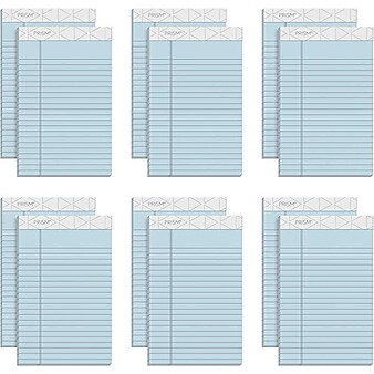 TOPS Prism+ Writing Notepads, 5" x 8", Narrow Ruled, Blue, 50 Sheets/Pad, 12 Pads/Pack (63020)