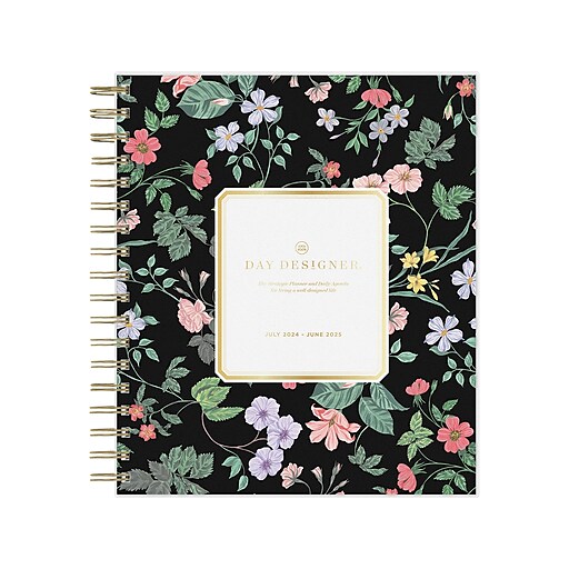 20242025 Blue Sky Day Designer Somerset Black 8" x 10" Academic Daily & Monthly Planner