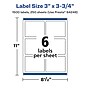 Avery Laser/Inkjet Multipurpose Labels, 3.75"  x 3", Matte White, 1500/Box (94248)~#|#~7BCCC9E1-8BBA-4F60-9F7A251BEDA39BAB_sc7