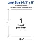 Avery Waterproof Rectangle Laser Multipurpose Labels, 8.5" x 11", White, 50/Box (19479399390)~#|#~7BCD3915-7F8E-4B10-87952809BC63359D_sc7