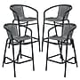 Flash Furniture Lila Indoor-Outdoor PE Rattan Restaurant Barstool, Gray, 4/Pack (4SDA632032RGY)~#|#~7BCECB78-9402-4D38-9093B2282EE3F62F_sc7