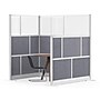 Luxor Modular Room Divider Starter Wall, 70"H x 53"W, Gray PET/Frosted Acrylic (MW-5370-FCG)~#|#~7BCF1C00-9A02-44FD-A6A95B168F3E37AD_sc7