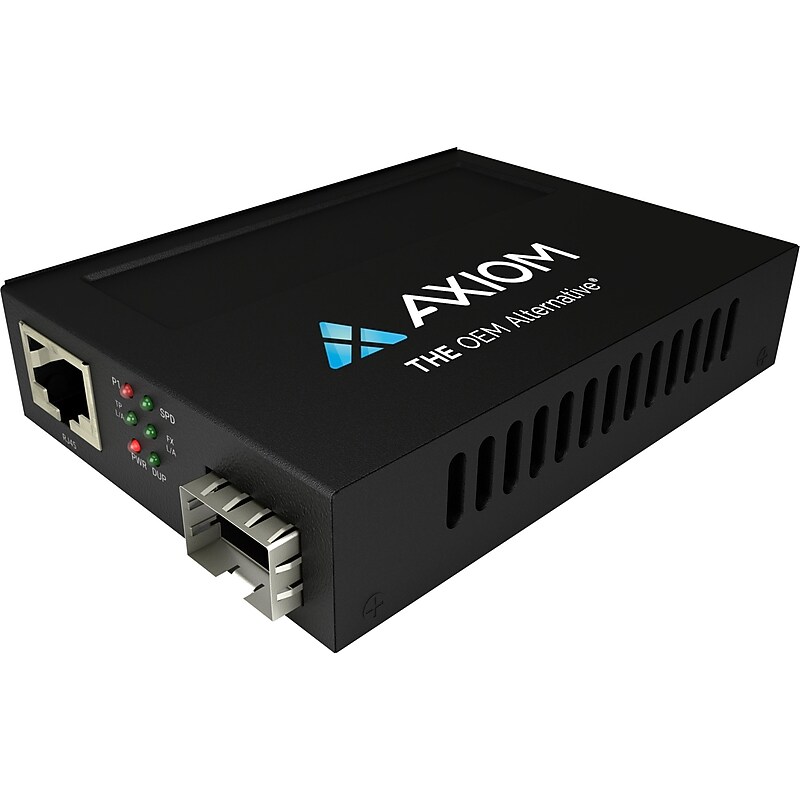 PoE+ RJ45‑to‑SFP Media Converter, 1 Gbps, Open SFP (MCP32‑T2‑SFP‑AX) image 1