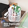 Mind Reader 4-Compartment Rotating Metal Desk Organizer, White (MOSBASK-WHT)~#|#~7BDE4F3B-8748-4148-9C1920DF10F8625F_sc7