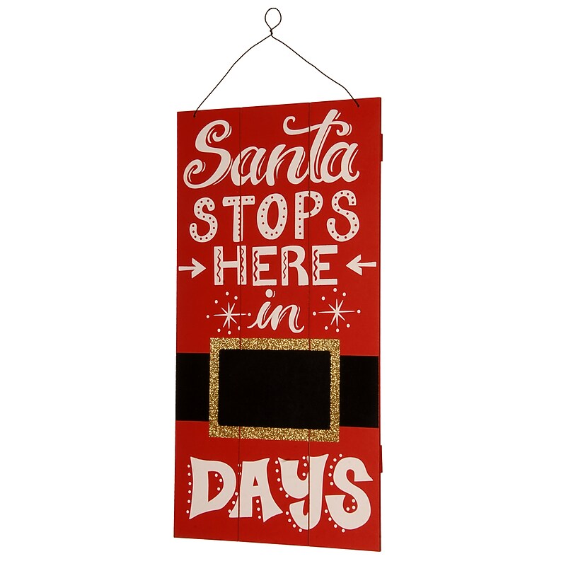 National Tree Company 22" Santa Countdown Wall Art (MZC-4502) image 1
