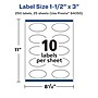 Avery Laser/Inkjet Oval  Waterproof Multipurpose Labels, 3"  Dia, White, 250/Pack (94055)~#|#~7BDFBFED-DAFF-43D7-AAB9DF1E45DF0B38_sc7