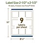 Avery Dissolvable Square Multipurpose Labels, 2.5" x 2.5", Off-white, 90/Pack (94104)~#|#~7BE2C2D5-423C-44F7-8063E6F8AB3520AA_sc7
