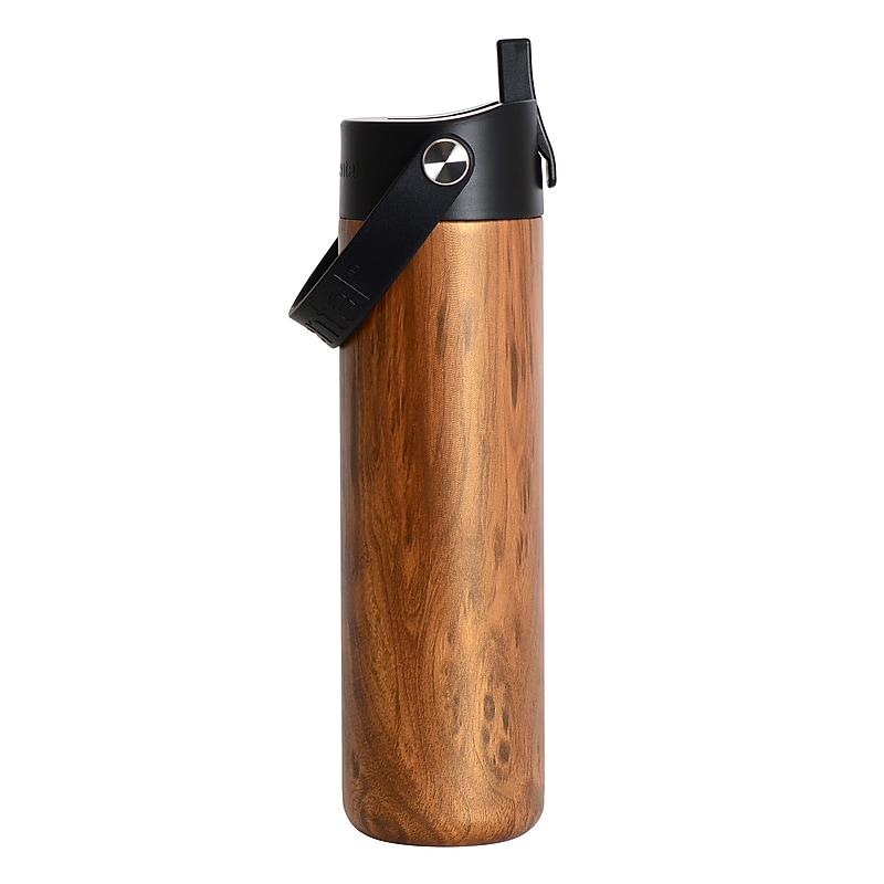 Elemental Core Stainless Steel Double Wall Insulated Water Bottle, 24 oz., Teakwood (EMLEBC24WD20) image 1
