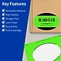 Avery Oval Multipurpose Labels, 4" x 6", Neon Green, 160/Box (94057)~#|#~7BE87173-37A8-4E70-9362911B9BAA88A0_sc7