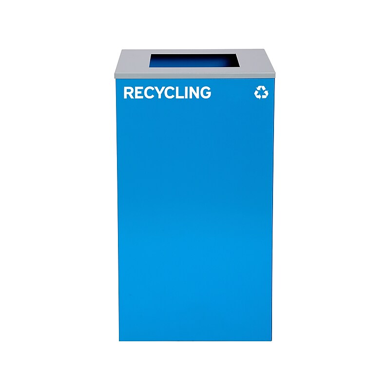 Alpine Industries Steel Recycling Bin, 29 Gallon, Blue (ALP4450-KIT-BLU-S-RE) image 1