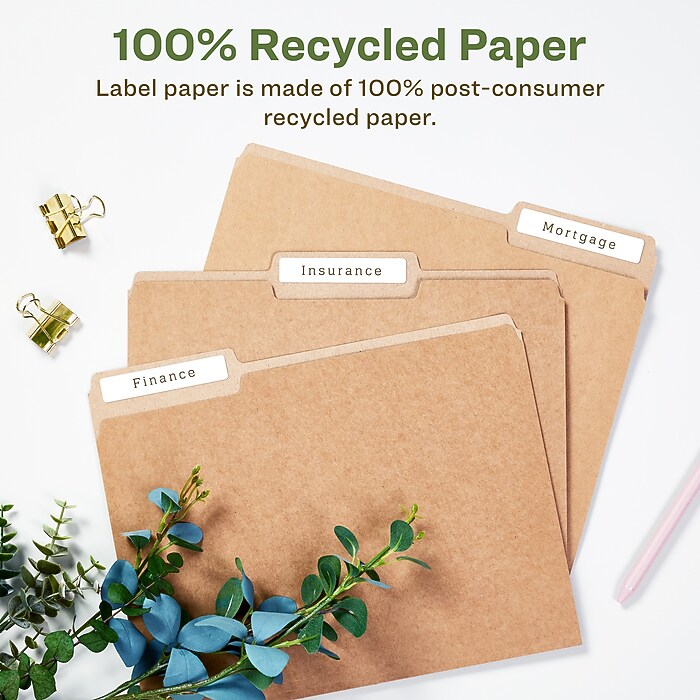 Avery EcoFriendly Laser/Inkjet File Folder Labels, 2/3