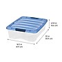 Iris 26 Qt. Latch Lid Storage Tote, Clear/Navy, 6/Carton (100364-CT)~#|#~7BF857B8-F0A2-40D7-85D79D2056556970_sc7
