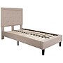 Flash Furniture Roxbury Tufted Upholstered Platform Bed in Beige Fabric, Twin (SLBK5TB)~#|#~7BFAEFB9-867A-4D76-B746FB98A8916C3F_sc7
