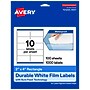 Avery Laser/Inkjet Multipurpose Labels, 2" x 4", White, 10 Labels/Sheet, 100 Sheets/Pack  (94207)~#|#~7BFECB92-9A8A-49D7-9DE7BF1274A55F71_sc7