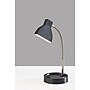 Simplee Adesso Slender LED Desk Lamp, 13.5"H, Black & Brushed Steel (SL3973-01)~#|#~7C05FEB2-5761-40D1-B69F22DE26F38D55_sc7