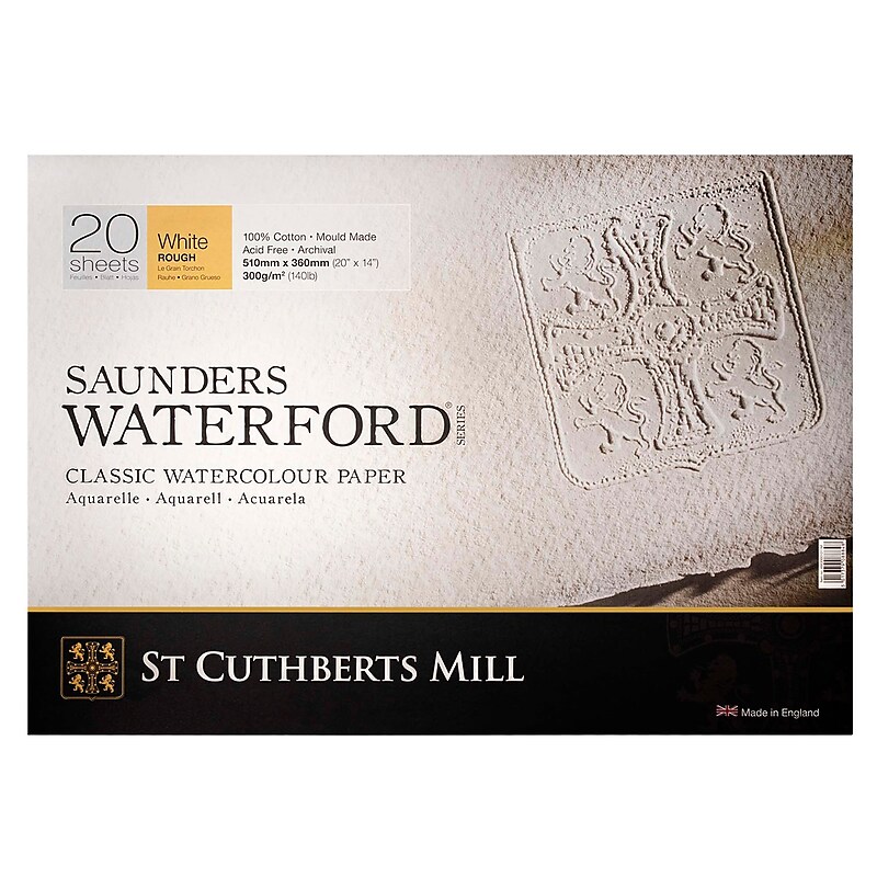 St Cuthberts Mill Saunders Waterford 14" x 20" Watercolor Sketch Pad, 20 Sheets/Pad (STCT46630001011M) image 1