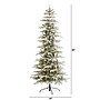 Nearly Natural 7.5' Slim Flocked Nova Scotia Spruce Artificial Christmas Tree with 450 Warm White LED Lights (T1856)~#|#~7C118F14-5C2D-4D2D-A620A71137F36B5F_sc7