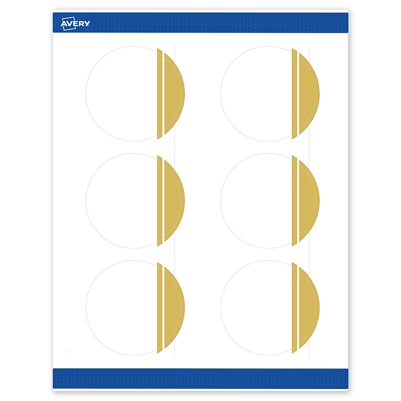 Avery Laser/Inkjet Circle Multipurpose Labels, 3" Dia., White, 60/Pack (S00DKB) image 1