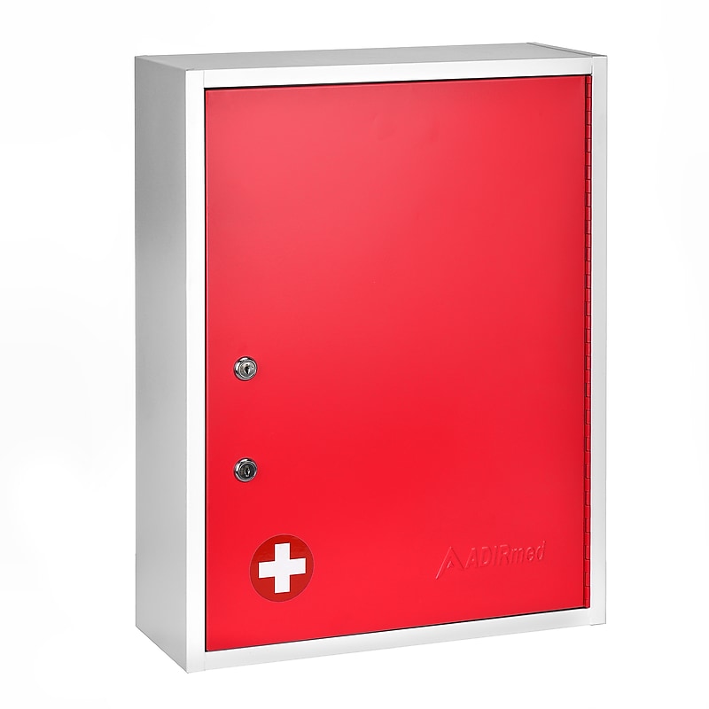 Viva Comfort Steel Medical Storage Cabinet with Dual Key Lock, 1.1 cu. ft., Red (999-04-RED) image 1