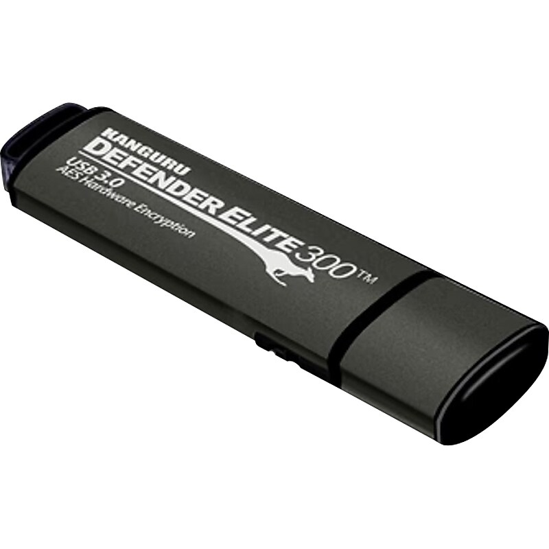 Kanguru Defender Elite 300 512GB USB 3.2 Flash Drive, Black (KDFE300-512G) image 1