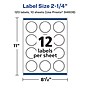 Avery Laser/Inkjet Starburst Waterproof Multipurpose Labels, 2.25"  Dia, White, 120/Pack (94608)~#|#~7C1ECA5E-9A7D-48E3-832812338A3B614B_sc7