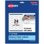 Avery Laser/Inkjet Multipurpose Oval Labels, 2" Dia, Glossy Clear, 240/Pack (94053)~#|#~7C1F67BF-A079-41A6-B5542EA527278B17_sc7