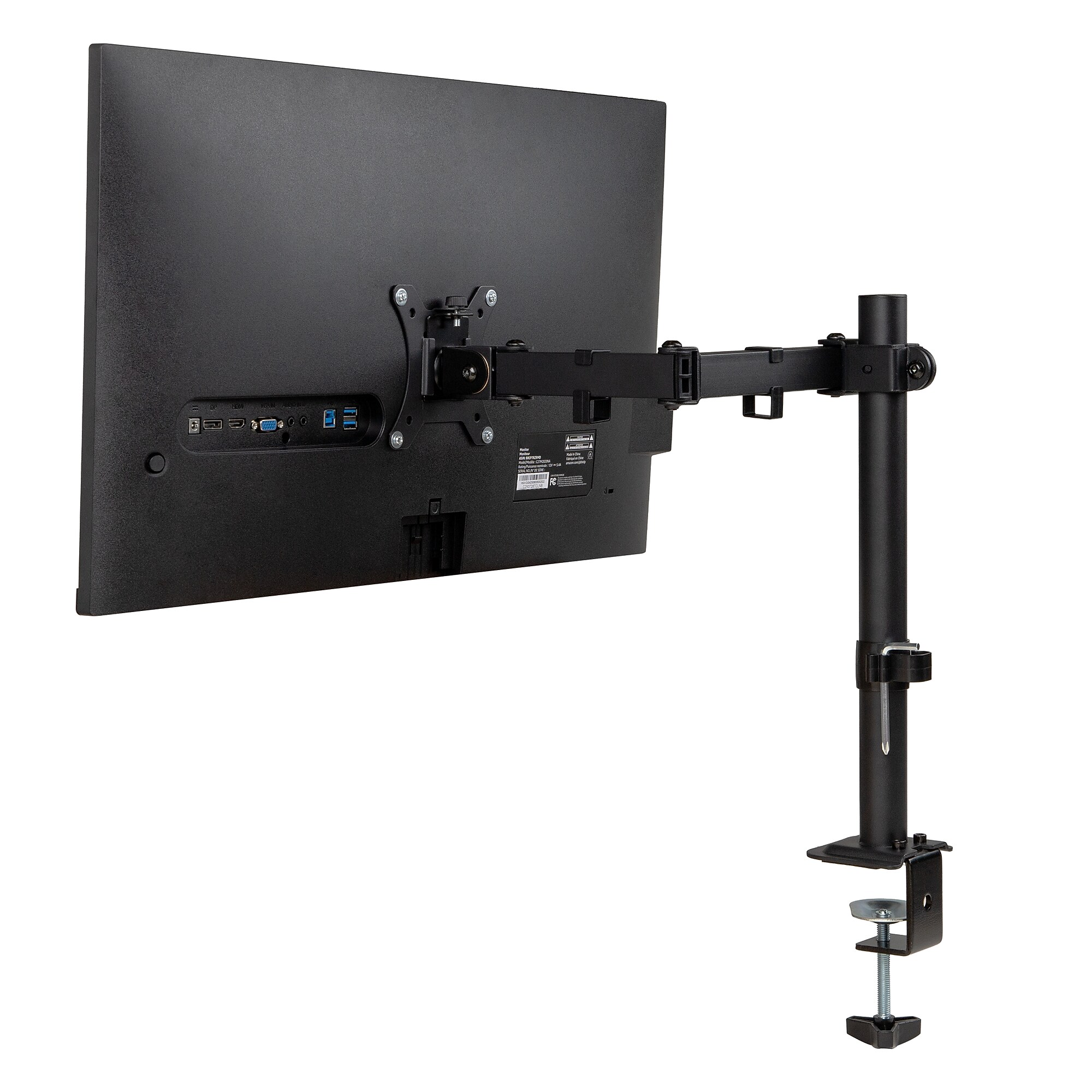 Mind Reader Single Monitor Desk Mount for 13–32″ Monitors (SWIVARM-BLK) Simolary simolary.com