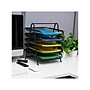 Mind Reader 5-Tier Paper Desk Tray and File Folder Set, Metal, Multi (5TFOLDERS-BLK)~#|#~7C20EC5D-846F-49F1-AD6C24EA47EAA91A_sc7
