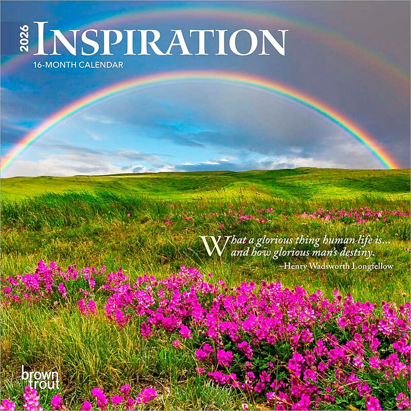 2026 BrownTrout Inspiration 7" x 7" Monthly Wall Calendar (9798330703890) image 1