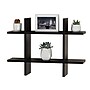 V-Light 6-Shelf Wood Mounted Cross-Style Decorative Unit, 22", Black (VW161014B)~#|#~7C3E0D0C-A091-47F1-82255F32A60B3BBA_sc7