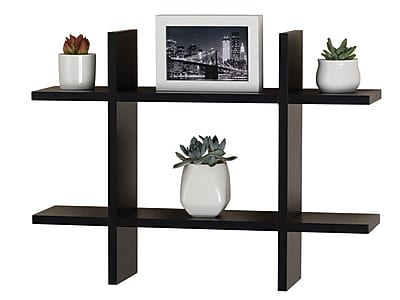 V-Light 6-Shelf Wood Mounted Cross-Style Decorative Unit, 22″, Black (VW161014B) Sansujyuku sansujyuku.com