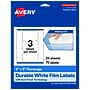 Avery Laser/Inkjet Rectangle Waterproof Multipurpose Labels, 5"  x 3", White, 75/Pack (94213)~#|#~7C3FCD95-3520-486E-9AD5DE69EAFEB6BA_sc7