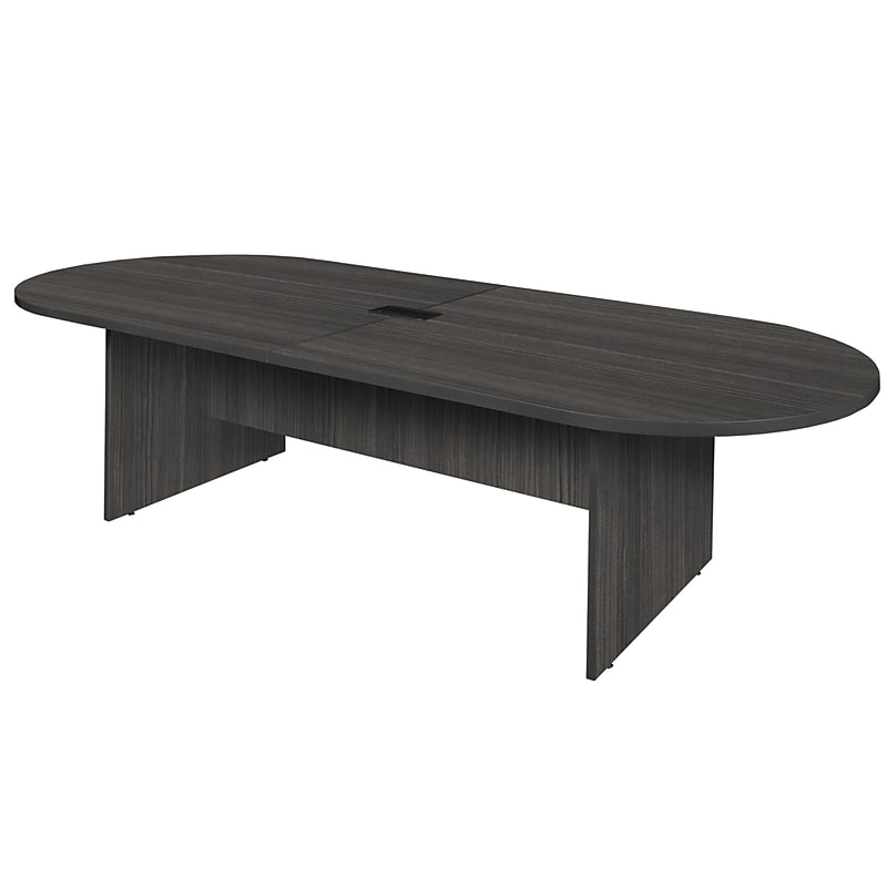 Regency Legacy 120"W x 47"D Racetrack Shaped Conference Table With Grommet, Ash Grey (LCTRT12047AG) image 1