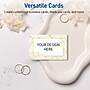 Avery Gold Floral Business Cards, 2" x 3.5", Matte White, 80/Pack (19479399582)~#|#~7C434701-72FB-4875-8D8674152FF99FB7_sc7